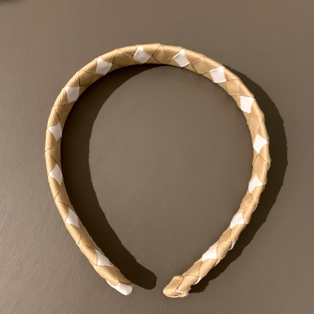 Tan/Khaki and White Headband